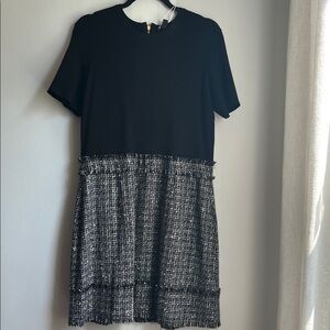 Ted Baker Black and Gray Mini Dress